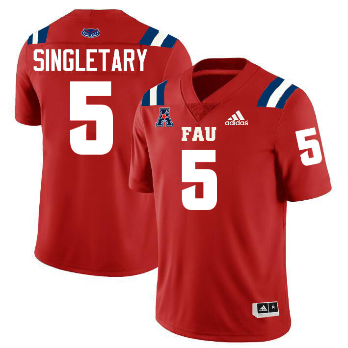 Devin Singletary FAU Jersey,Florida Atlantic Owls Football Jersey,Uniforms,Gears-Red